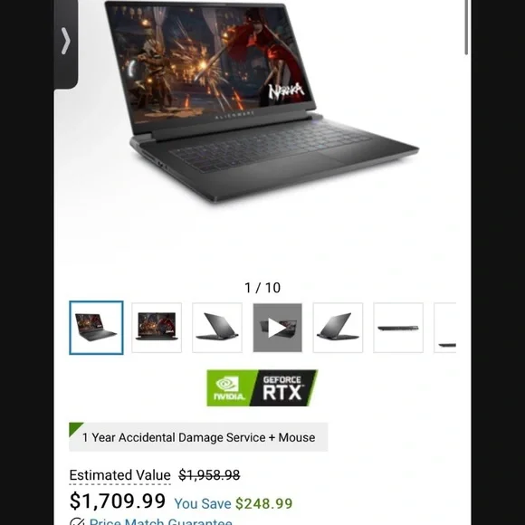 Alienware M15 R7 (charger included)